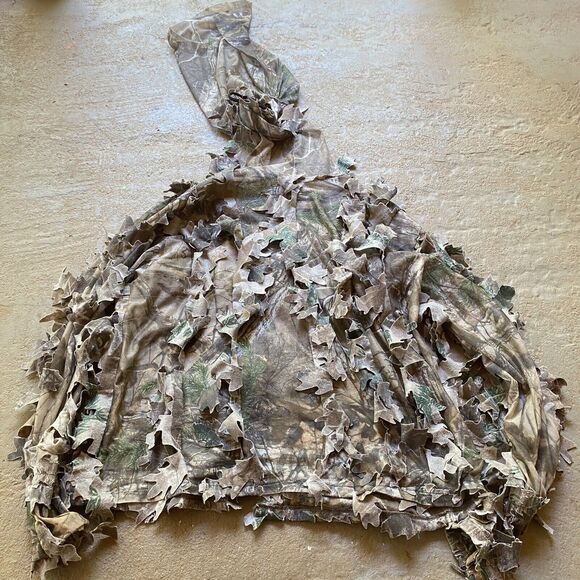 Realtree Underbrush Camo Suit Mens Size Small Hunting Hooded Jacket With Mask - Picture 11 of 12